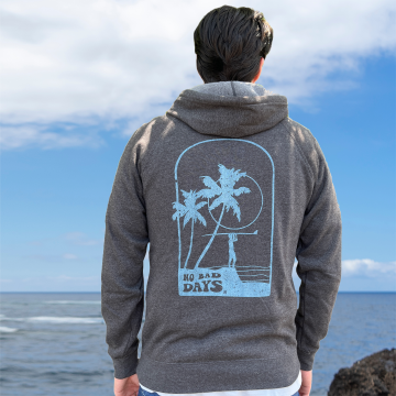 No Bad Days ZipUp Hoodie- Surf Luminescent